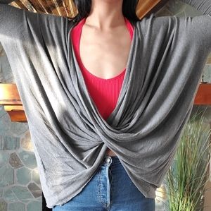 Thread grey crossover long sleeve